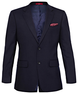 Wool Blend Navy Twill Suit Jacket with MOVE Technology - PHASE OUT STYLE