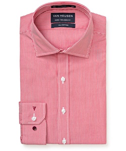 Men's European Tailored Fit Shirt 100% Premium Cotton Stripe
