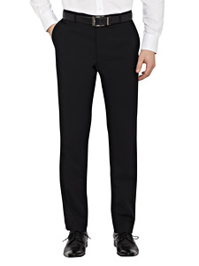 Stretch Wool Blend Plain Weave Slim Fit Suit Separate Trouser